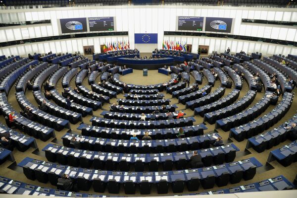 Депутаты на пленарной сессии Европейского парламента в Страсбурге Депутаты на пленарной сессии Европейского парламента в Страсбурге