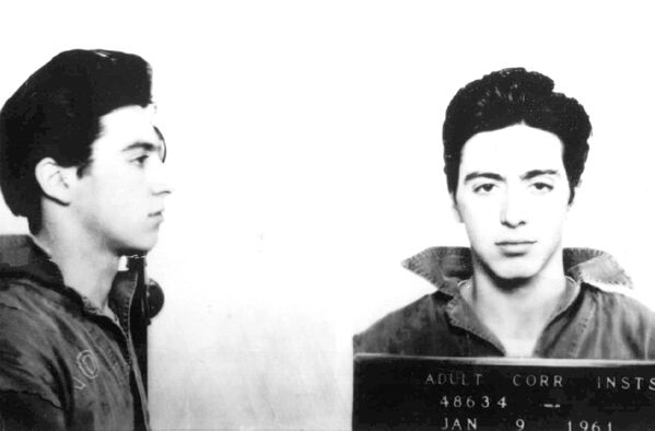 Актер Аль Пачино после ареста. 9 января 1961 Актер Аль Пачино после ареста. 9 января 1961