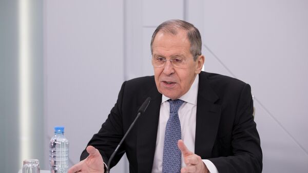 Министр иностранных дел РФ Сергей Лавров выступает на видеоконференции с представителями Фонда публичной дипломатии имени А. М. Горчакова Министр иностранных дел РФ Сергей Лавров выступает на видеоконференции с представителями Фонда публичной дипломатии имени А. М. Горчакова