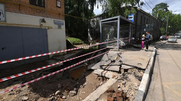 Последствия прорыва дамбы в подмосковной Рузе Последствия прорыва дамбы в подмосковной Рузе