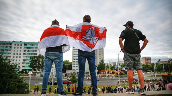 Участники акции протеста в Минске Участники акции протеста в Минске