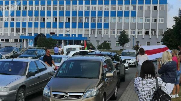 Протестующие возле Гродно Азот Протестующие возле Гродно Азот