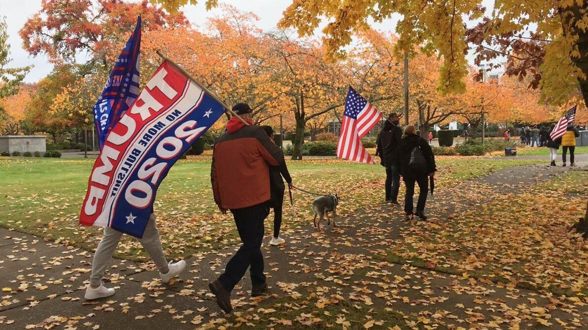 Митинг в поддержку действующего президента США Дональда Трампа в Салеме, столице штата Орегон Митинг в поддержку действующего президента США Дональда Трампа в Салеме, столице штата Орегон - РИА Новости, 1920, 01.12.2020