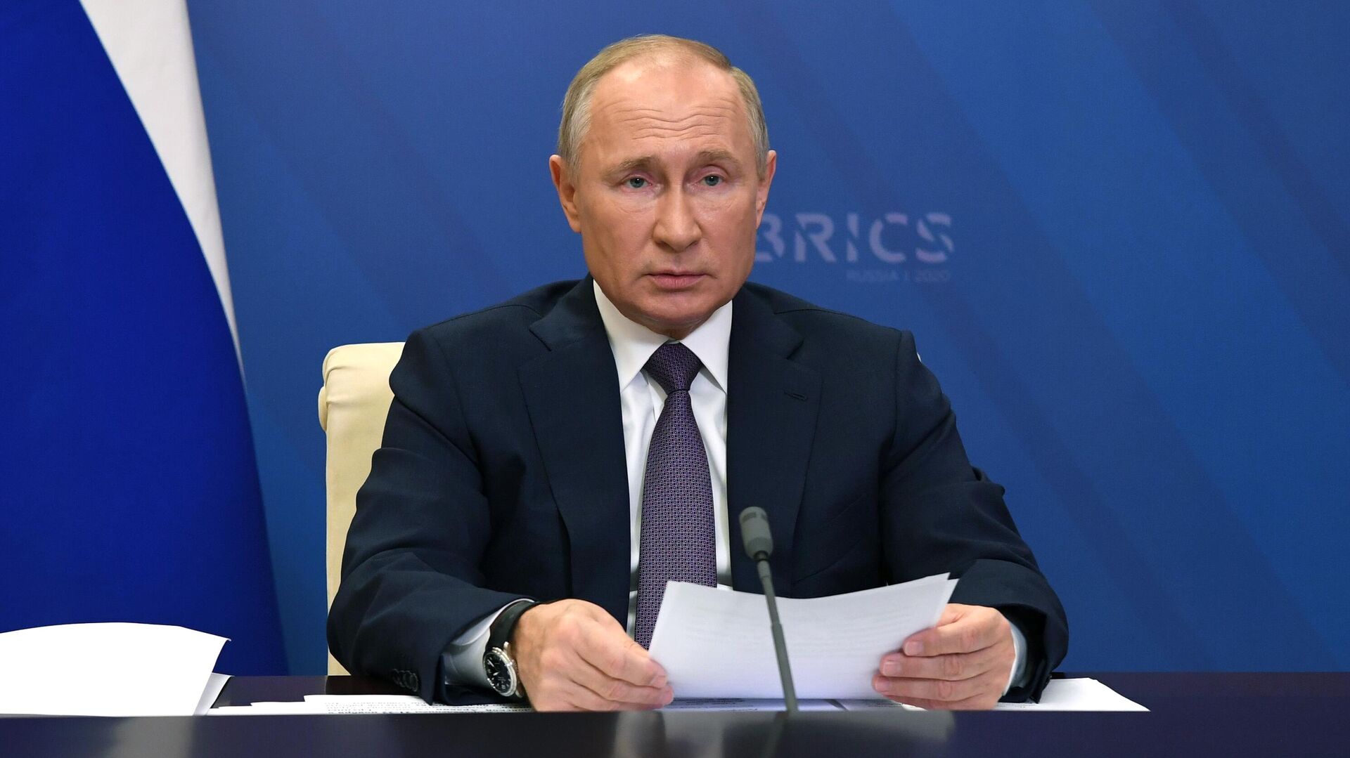 Президент РФ Владимир Путин принимает участие в XII саммите БРИКС в режиме видеоконференции Президент РФ Владимир Путин принимает участие в XII саммите БРИКС в режиме видеоконференции - РИА Новости, 1920, 17.11.2020