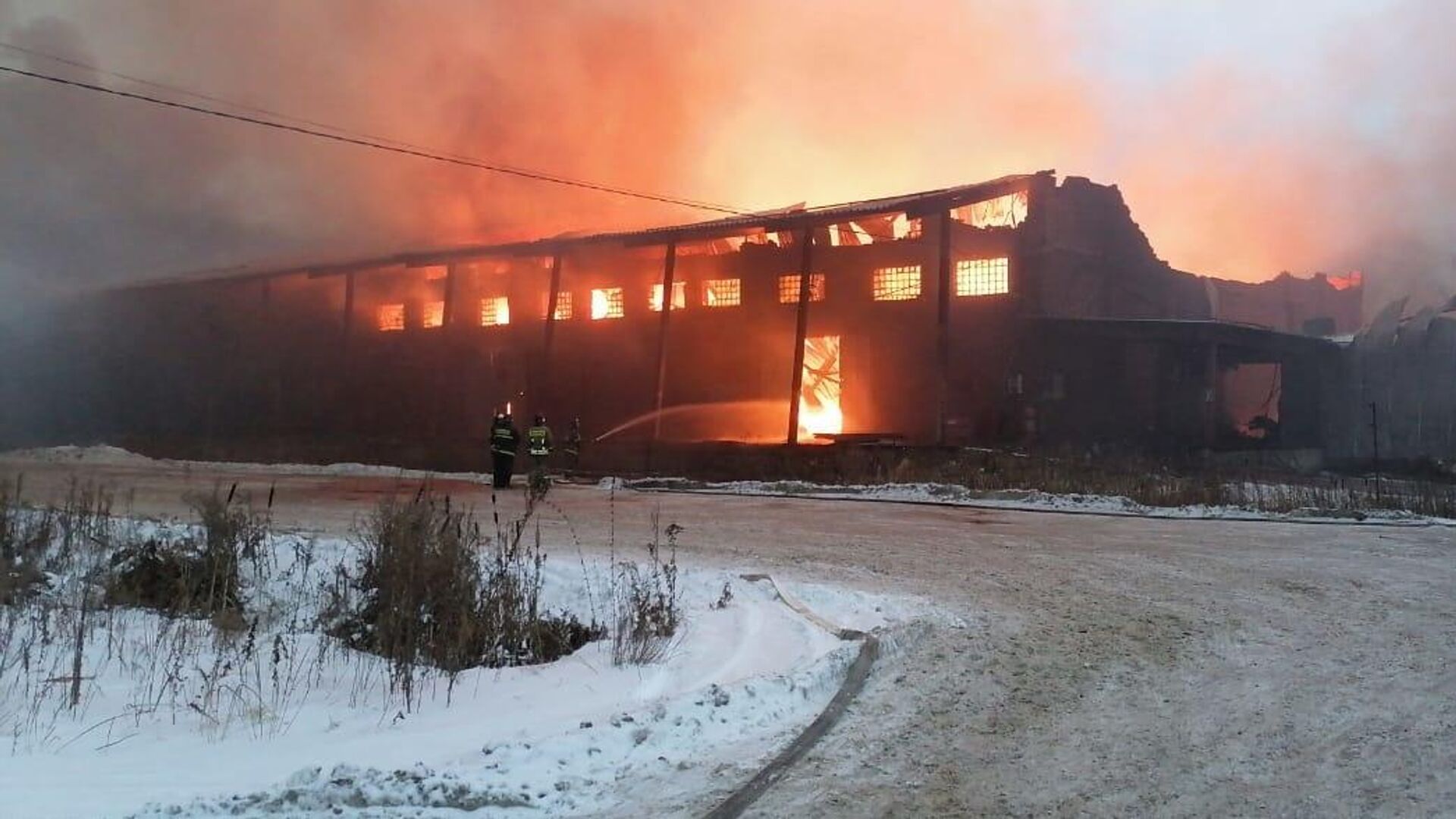Пожар на фабрике Раменское