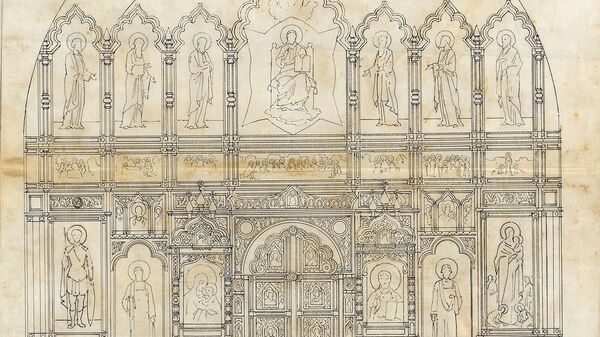 Рисунок иконостаса домовой церкви Иконы Божией Матери Всех Скорбящих Радость Рисунок иконостаса домовой церкви Иконы Божией Матери Всех Скорбящих Радость