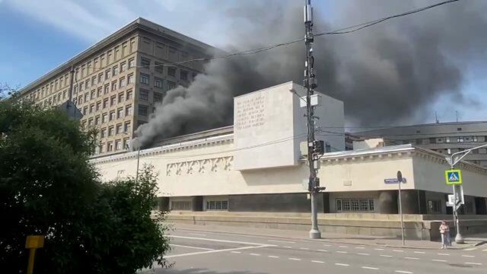 В Москве в здании МВД на Житной улице произошел пожар