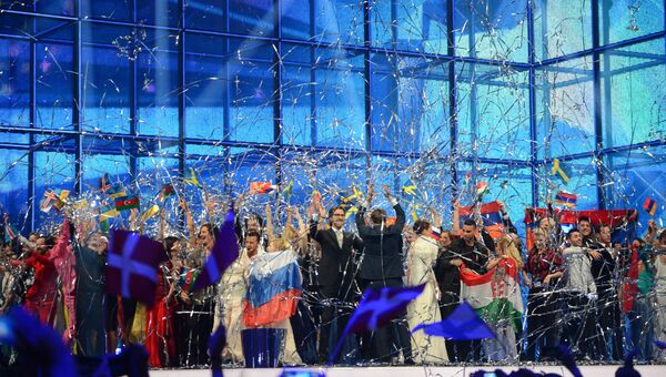 Артисты после выступлений в полуфинале 59-го международного конкурса песни Евровидение-2014 в Копенгагене Артисты после выступлений в полуфинале 59-го международного конкурса песни Евровидение-2014 в Копенгагене