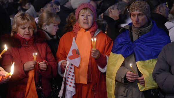 Митинг в честь годовщины оранжевой революции в Киеве, архивное фото Митинг в честь годовщины оранжевой революции в Киеве, архивное фото