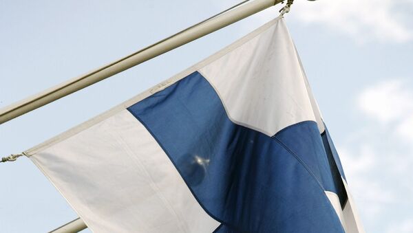 Флаги Финляндии и Евросоюза Флаги Финляндии и Евросоюза