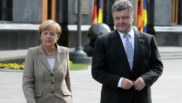 Канцлер Германии Ангела Меркель и президент Украины Петр Порошенко. Архивное фото Канцлер Германии Ангела Меркель и президент Украины Петр Порошенко. Архивное фото