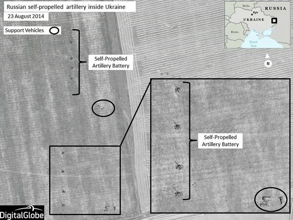 Спутниковый снимок от 23 августа 2014, якобы доказывающий присутствие РФ на Украине Спутниковый снимок от 23 августа 2014, якобы доказывающий присутствие РФ на Украине