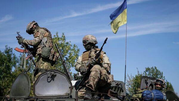Украинские силовики под Краматорском. 4 сентября 2014 Украинские силовики под Краматорском. 4 сентября 2014