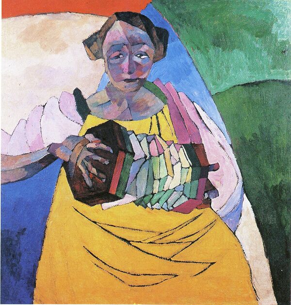 А.Лентулов. Женщина с гармоникой. 1913 А.Лентулов. Женщина с гармоникой. 1913