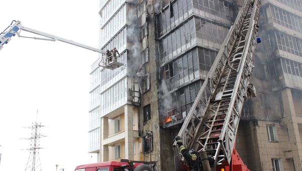 Пожар в жилом доме в Красноярске Пожар в жилом доме в Красноярске