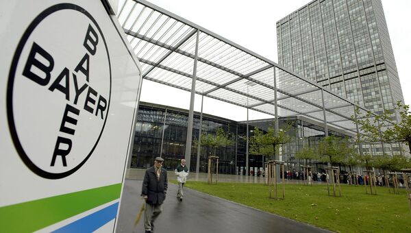 Штаб-квартира компании Bayer AG в Леверкузене, Германия. Архивное фото Штаб-квартира компании Bayer AG в Леверкузене, Германия. Архивное фото