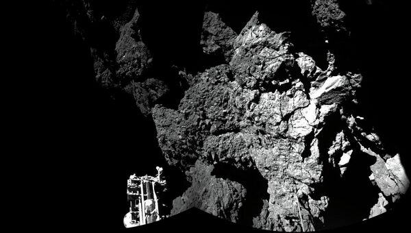 Посадочный модуль космического аппарата Розетты Фил благополучно приземлился на ядро кометы Чурюмова-Герасименко Посадочный модуль космического аппарата Розетты Фил благополучно приземлился на ядро кометы Чурюмова-Герасименко