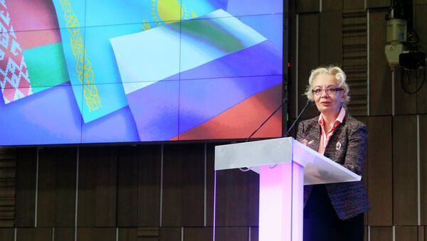 Член Коллегии (Министр) по основным направлениям интеграции и макроэкономике Евразийской экономической комиссии Татьяна Валовая. Архивное фото Член Коллегии (Министр) по основным направлениям интеграции и макроэкономике Евразийской экономической комиссии Татьяна Валовая. Архивное фото