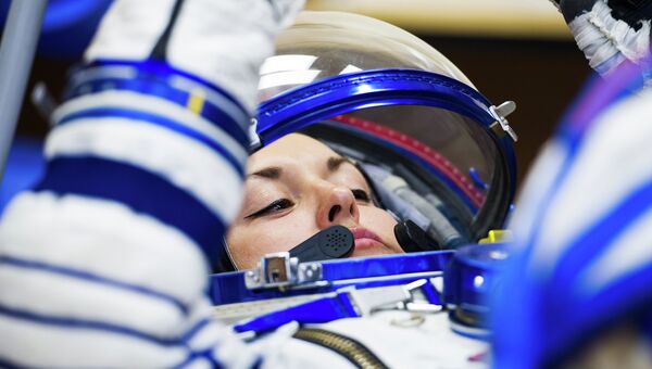 Космонавт Роскосмоса Елена Серова перед полетом на МКС Космонавт Роскосмоса Елена Серова перед полетом на МКС