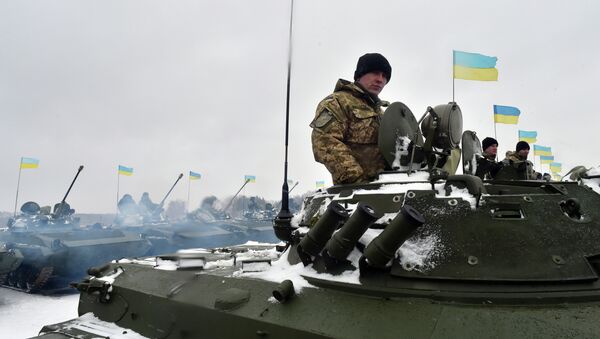 Украинские военнослужащие на военной базе. Архивное фото Украинские военнослужащие на военной базе. Архивное фото