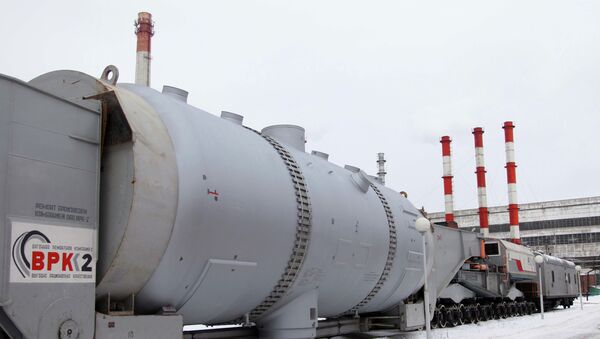 Парогенератор для второго энергоблока Ленинградской АЭС-2. Архивное фото Парогенератор для второго энергоблока Ленинградской АЭС-2. Архивное фото