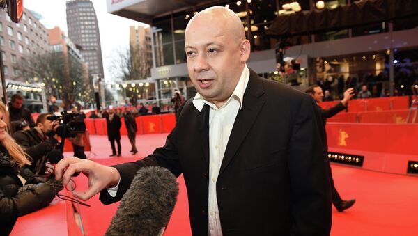 Режиссер Алексей Герман младший на премьере фильма Под электрическими облаками на Берлинале - 2015. Архивное фото Режиссер Алексей Герман младший на премьере фильма Под электрическими облаками на Берлинале - 2015. Архивное фото