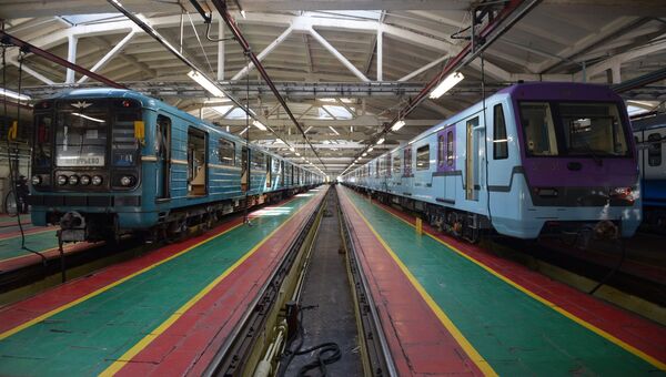 Презентация новых вагонов подвижного состава Московского метрополитена. Архивное фото Презентация новых вагонов подвижного состава Московского метрополитена. Архивное фото