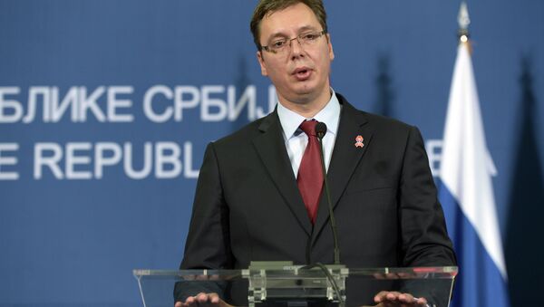 Председатель правительства Республики Сербия Александр Вучич. Архивное фото Председатель правительства Республики Сербия Александр Вучич. Архивное фото