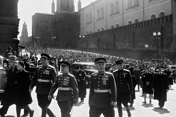 Парад Победы на Красной площади в Москве. 24 июня 1945 года Парад Победы на Красной площади в Москве. 24 июня 1945 года