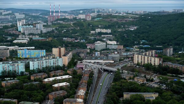 Вид на город Владивосток. Архивное фото Вид на город Владивосток. Архивное фото