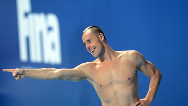 Билл Мэй на чемпионате мира FINA 2015 в Казани Билл Мэй на чемпионате мира FINA 2015 в Казани