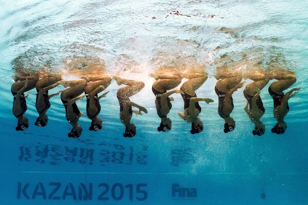 Спортсменки сборной Бразилии выступают на чемпионате мира FINA 2015 Спортсменки сборной Бразилии выступают на чемпионате мира FINA 2015