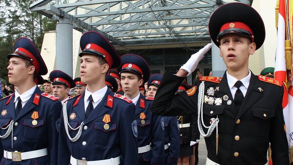 Парад кадетов Союзного Государства. Архивное фото Парад кадетов Союзного Государства. Архивное фото