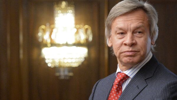 Председатель комитета Государственной Думы РФ по международным делам Алексей Пушков. Архивное фото Председатель комитета Государственной Думы РФ по международным делам Алексей Пушков. Архивное фото