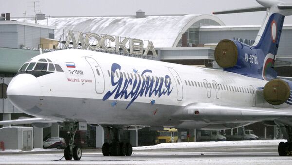 Самолет Ту-154М авиакомпании Якутия. Архивное фото Самолет Ту-154М авиакомпании Якутия. Архивное фото