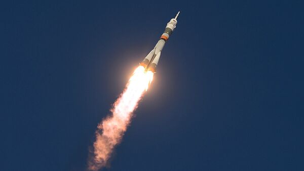 Старт космического корабля Союз ТМА-19М с космодрома Байконур. Архивное фото Старт космического корабля Союз ТМА-19М с космодрома Байконур. Архивное фото