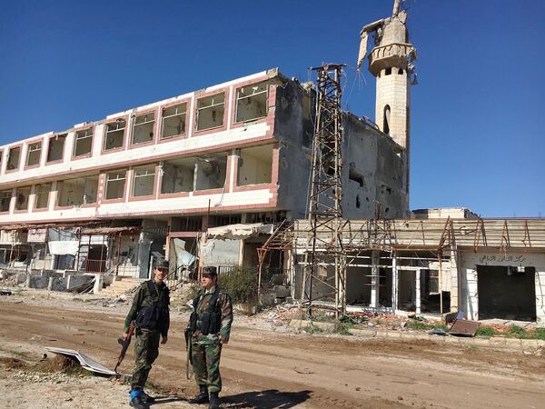 Освобожденный от террористов ИГ город Шейх-Мискин в сирийской провинции Дераа Освобожденный от террористов ИГ город Шейх-Мискин в сирийской провинции Дераа