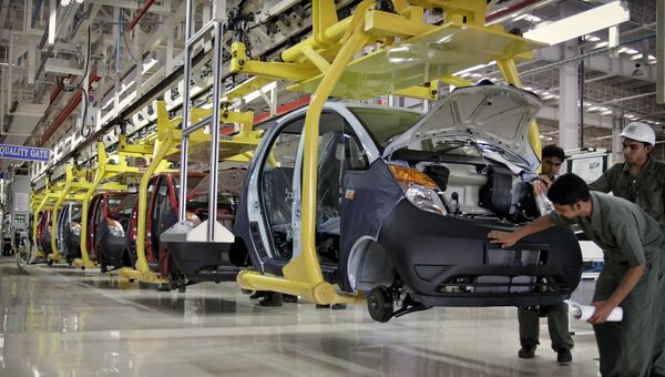 Завод индийской автомобильной компании Tata Motors. Архивное фото Завод индийской автомобильной компании Tata Motors. Архивное фото