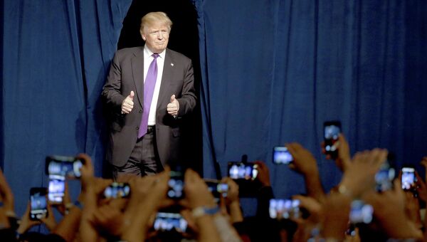 Кандидат в президенты от Республиканской партии Дональд Трамп в Лас-Вегасе, Невада, США. Архивное фото Кандидат в президенты от Республиканской партии Дональд Трамп в Лас-Вегасе, Невада, США. Архивное фото
