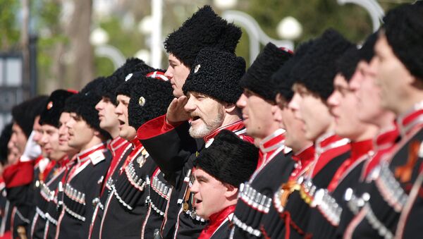 Парад Кубанского казачьего войска в Краснодаре. Архивное фото Парад Кубанского казачьего войска в Краснодаре. Архивное фото