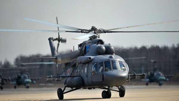 Вертолет Ми-8АМТШ. Архивное фото Вертолет Ми-8АМТШ. Архивное фото