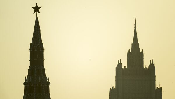 Здание министерства иностранных дел РФ. Архивное фото Здание министерства иностранных дел РФ. Архивное фото