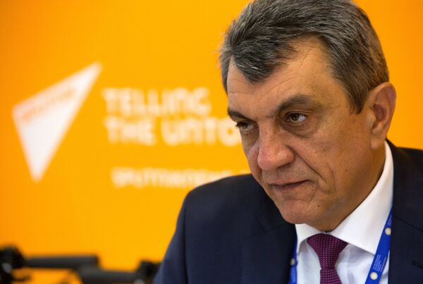 Губернатор Севастополя Сергей Меняйло на XX Петербургском международном экономическом форуме Губернатор Севастополя Сергей Меняйло на XX Петербургском международном экономическом форуме