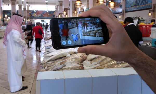 Pokemon Go на рыбном рынке Эль-Кувейта, Кувейт Pokemon Go на рыбном рынке Эль-Кувейта, Кувейт