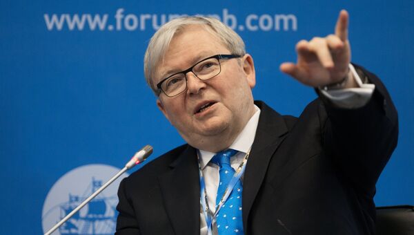 Президент Asia Society Policy Institute (ASPI), бывший премьер-министр Австралии в 2007-2010 и 2013 гг. Кевин Майкл Радд. Архивное фото Президент Asia Society Policy Institute (ASPI), бывший премьер-министр Австралии в 2007-2010 и 2013 гг. Кевин Майкл Радд. Архивное фото