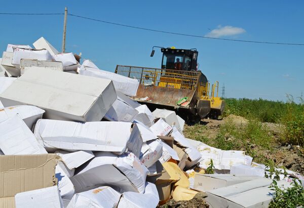 Уничтожение санкционной продукции в Белгородской области Уничтожение санкционной продукции в Белгородской области