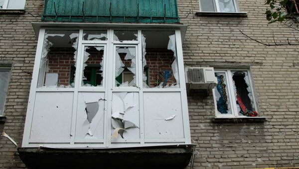 Последствия обстрела в Донецкой области. Архивное фото Последствия обстрела в Донецкой области. Архивное фото