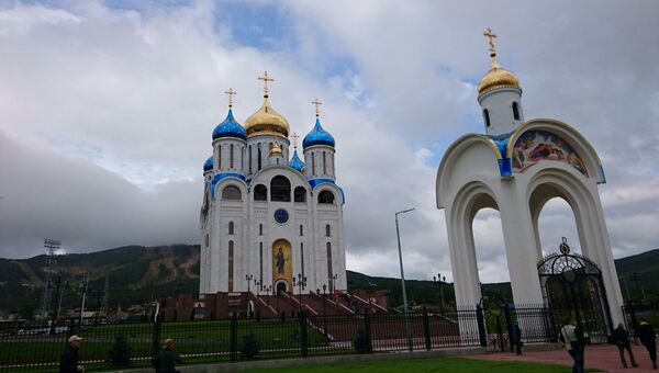 Кафедральный собор Рождества Христова в Южно-Сахалинске, который освтятит патриарх Кирилл в ходе визита на Сахалин Кафедральный собор Рождества Христова в Южно-Сахалинске, который освтятит патриарх Кирилл в ходе визита на Сахалин