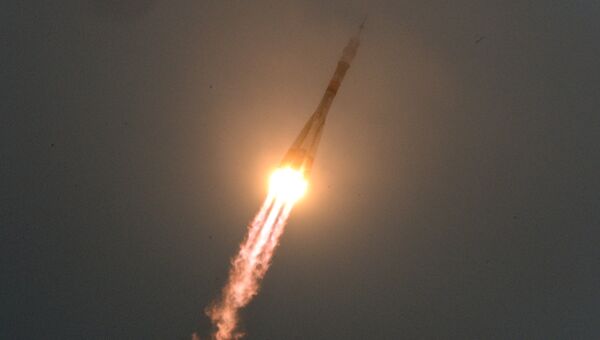 Старт ракеты-носителя Союз-ФГ с транспортным пилотируемым кораблем Союз МС-02 с космодрома Байконур Старт ракеты-носителя Союз-ФГ с транспортным пилотируемым кораблем Союз МС-02 с космодрома Байконур
