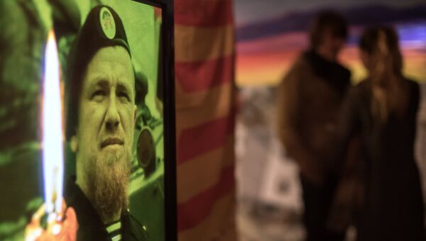 Во время памятного мероприятия, посвященного погибшему командиру ополчения ДНР Арсению Павлову (Моторола). Архивное фото Во время памятного мероприятия, посвященного погибшему командиру ополчения ДНР Арсению Павлову (Моторола). Архивное фото